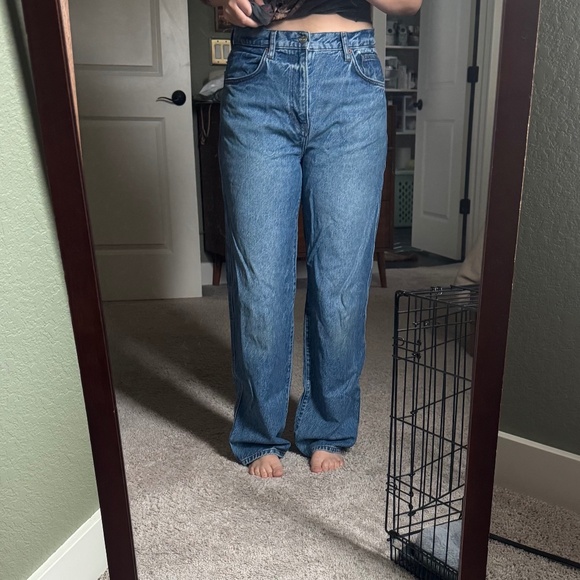 Reformation Val 90s Mid Rise Straight Jeans Blue - Size 29 - Picture 4 of 6